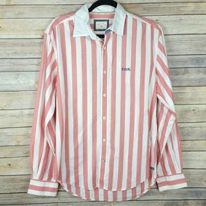 Pedro Del Hierro Red & Red Button Down